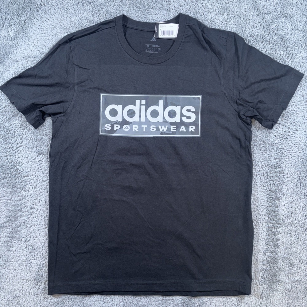 Adidas Sportswear Men's Med Camo Linear Graphic T-shirt